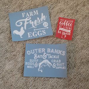 Chalk Couture transfers - HTF - Outer Banks + Farm Fresh + May Your Coffee...
